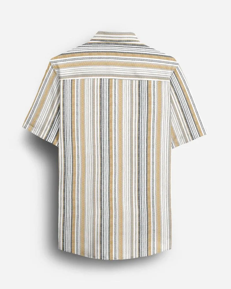 Striped Cotton Blend Shirt For Men