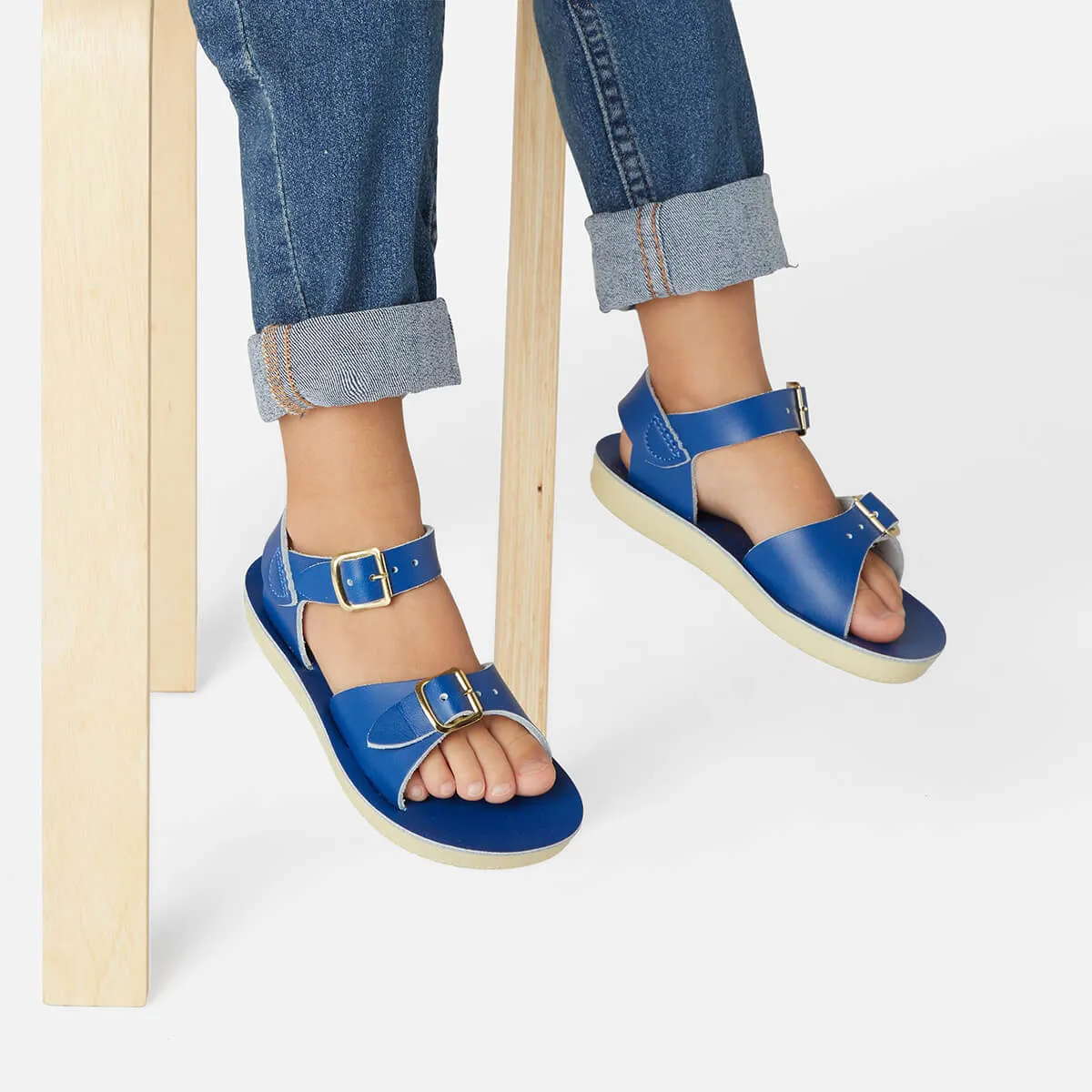 Surfer Sandals in Cobalt by Salt-Water