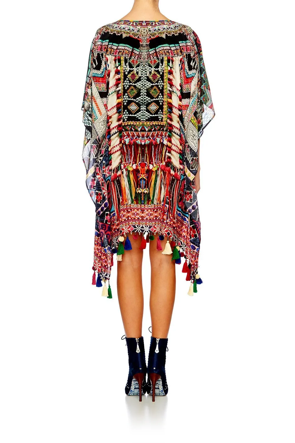 TASSEL HEM SHORT KAFTAN SOUND OF SILVER