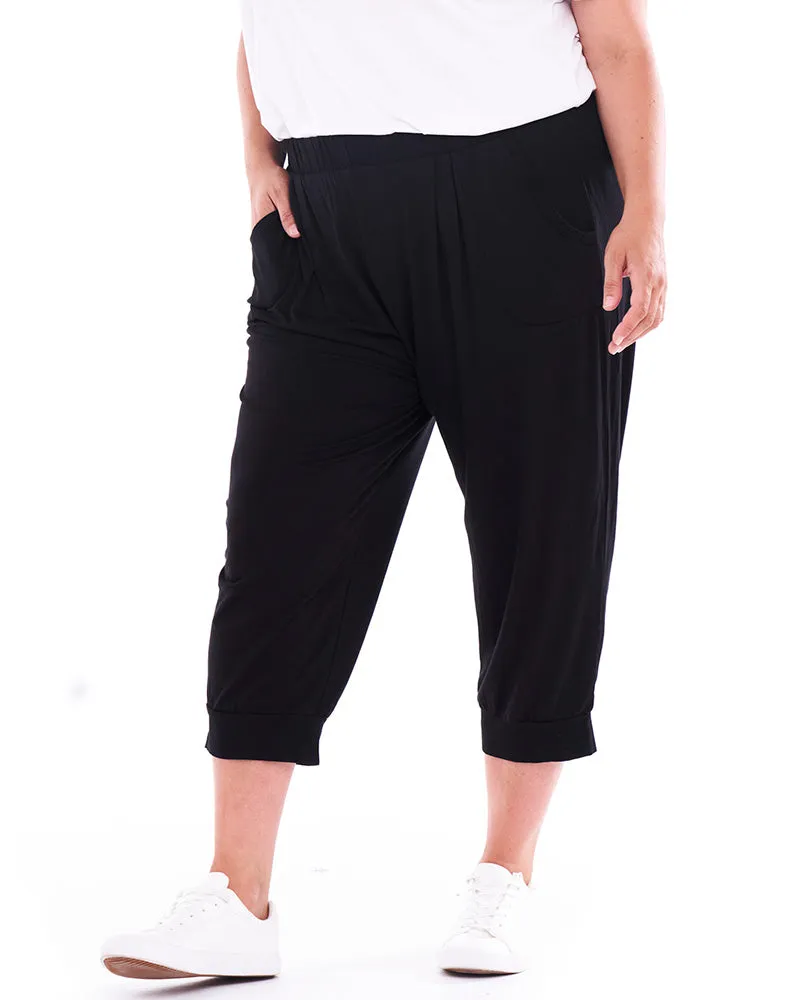 Tokyo 3/4 Pant -Black