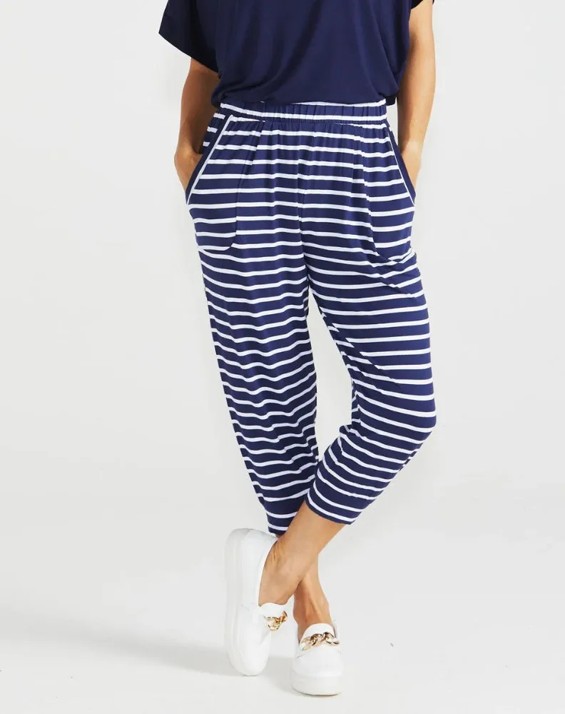 Tokyo 3/4 Pant - Parisian Stripe