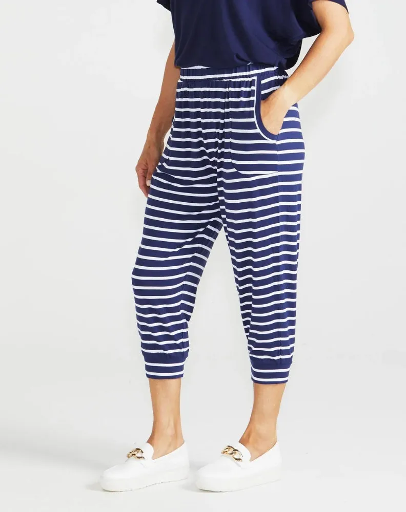 Tokyo 3/4 Pant - Parisian Stripe