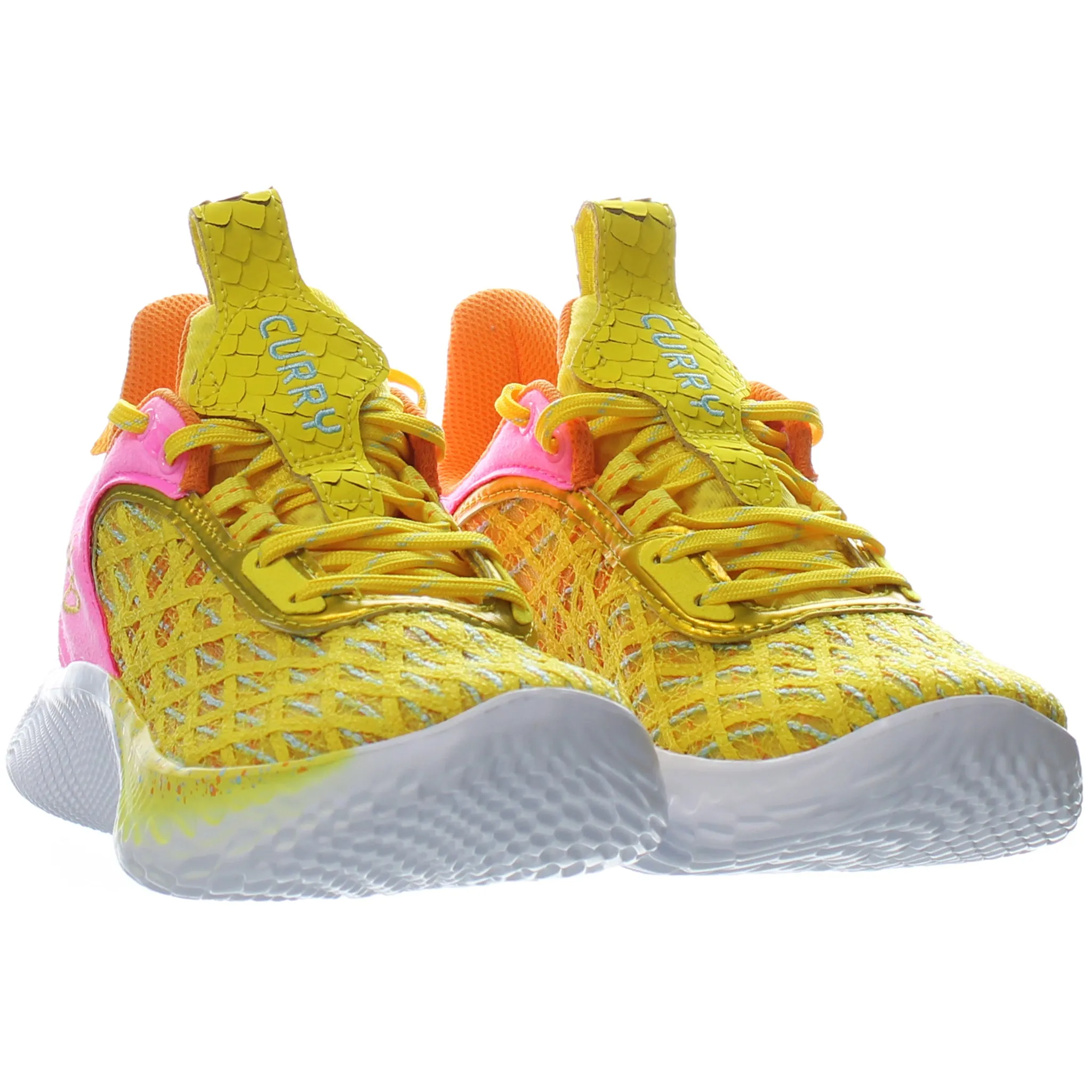 Under Armour Curry Flow 9 Sesame Street Kids Yellow Trainers