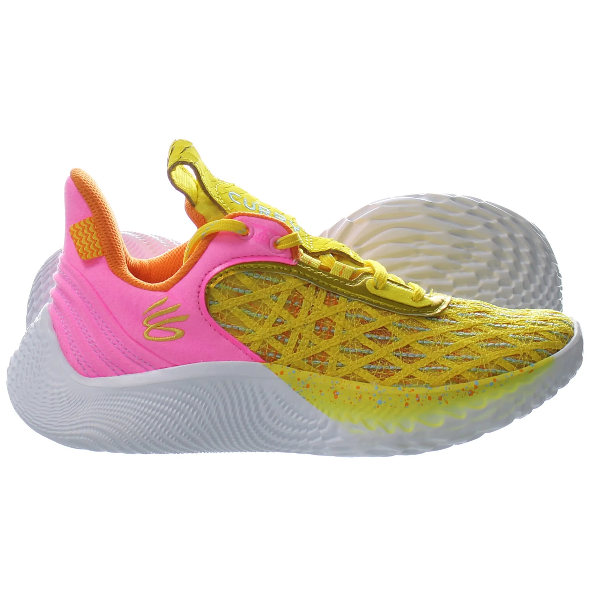 Under Armour Curry Flow 9 Sesame Street Kids Yellow Trainers