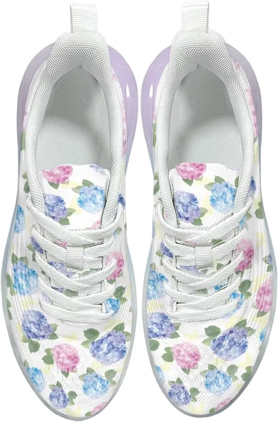 Women Air Cushion Running Shoe Flowers Print Sport Shoes Non Slip Breathable Athletic Tennis Fitness Sneaker US6-11