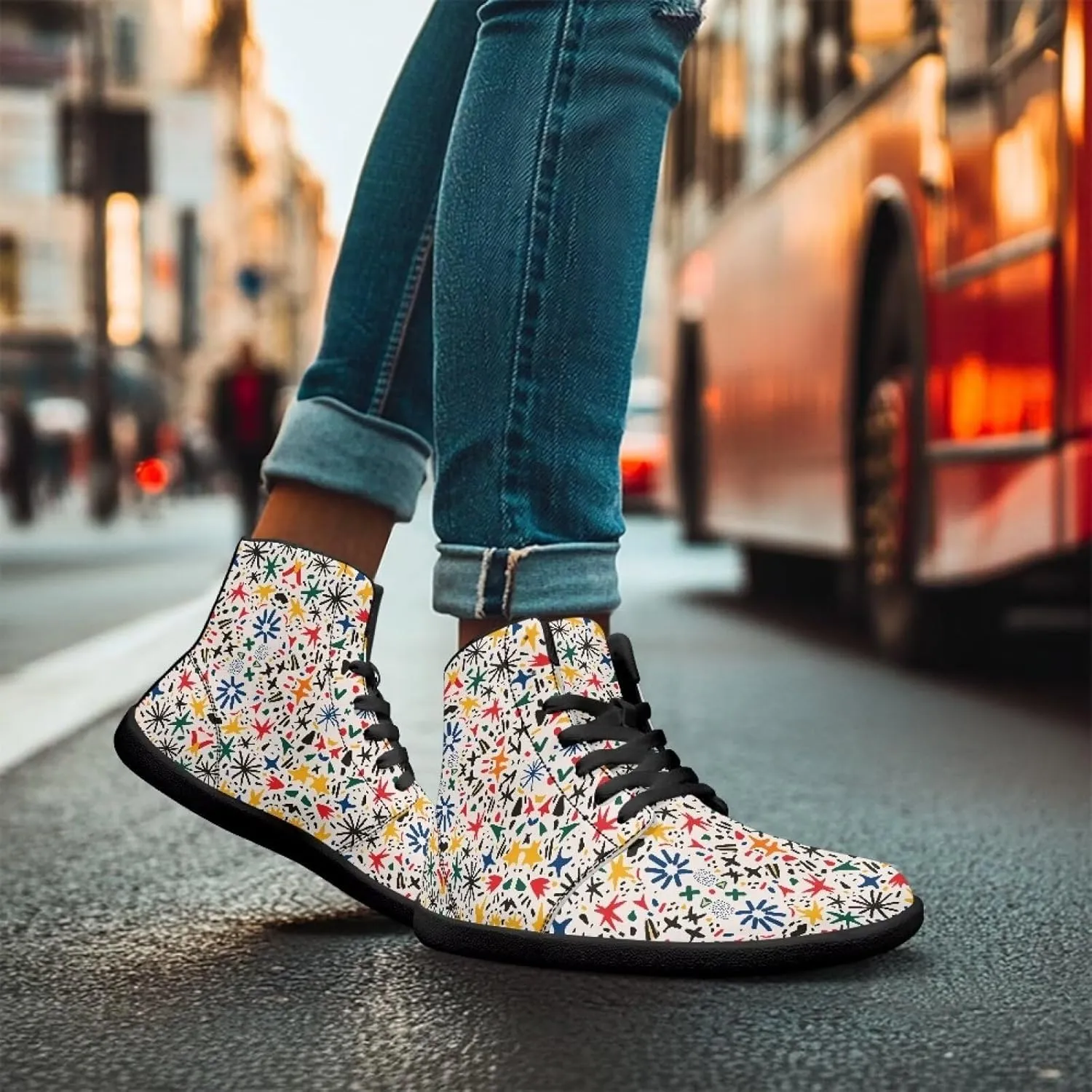 Women's Barefoot Cozy High Top Zero Drop Wide Toe Box Tennis Athletic Shoes Non-Slip Sport Workout Walking Barefoot Shoes for Ladies US 6-13.5