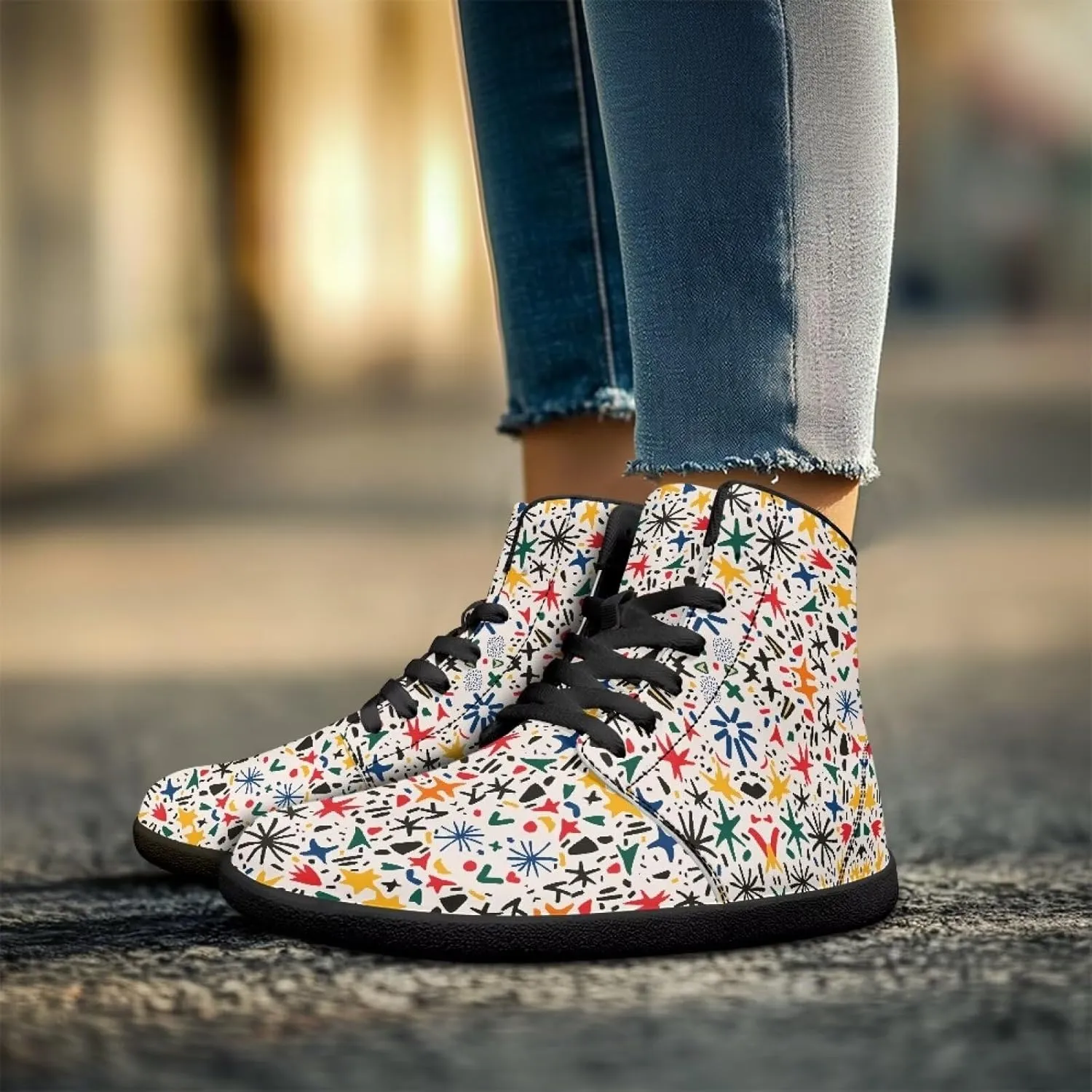 Women's Barefoot Cozy High Top Zero Drop Wide Toe Box Tennis Athletic Shoes Non-Slip Sport Workout Walking Barefoot Shoes for Ladies US 6-13.5