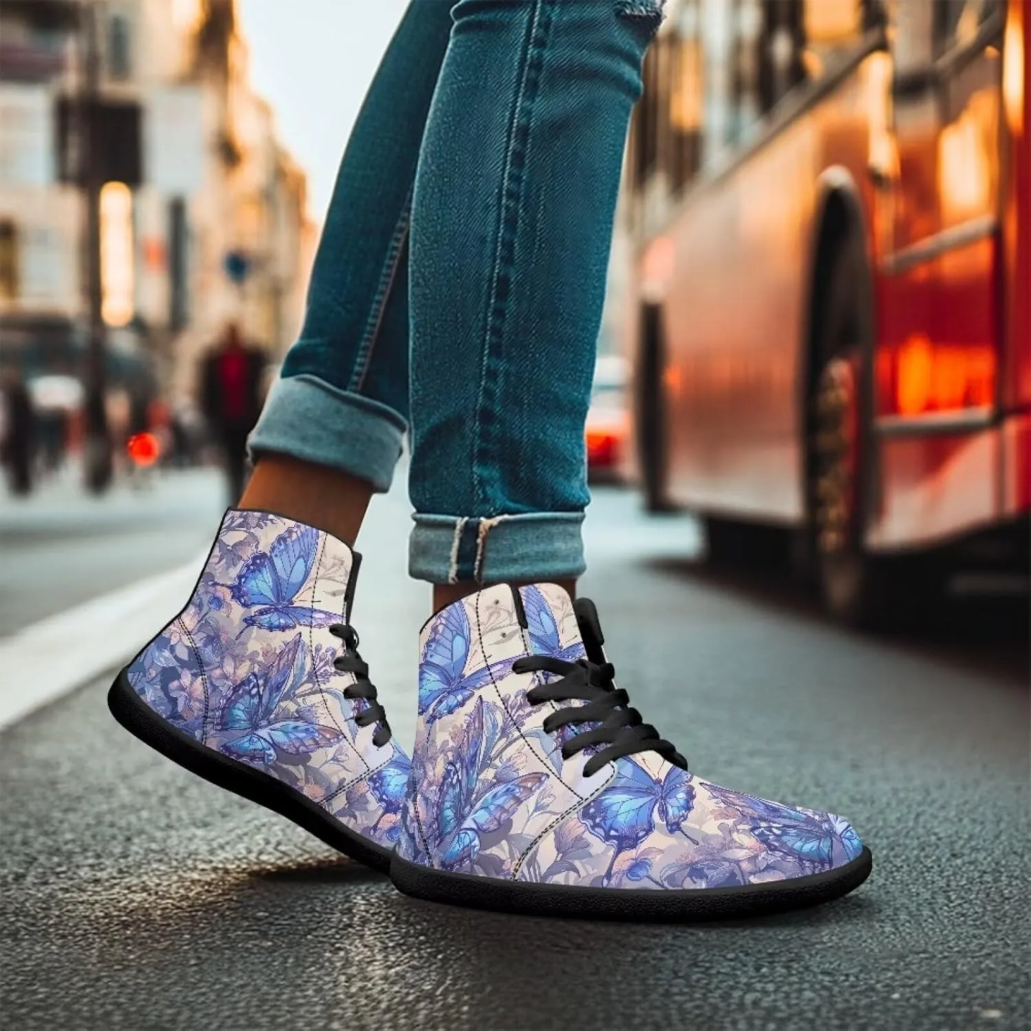 Women's Barefoot Cozy High Top Zero Drop Wide Toe Box Tennis Athletic Shoes Non-Slip Sport Workout Walking Barefoot Shoes for Ladies US 6-13.5