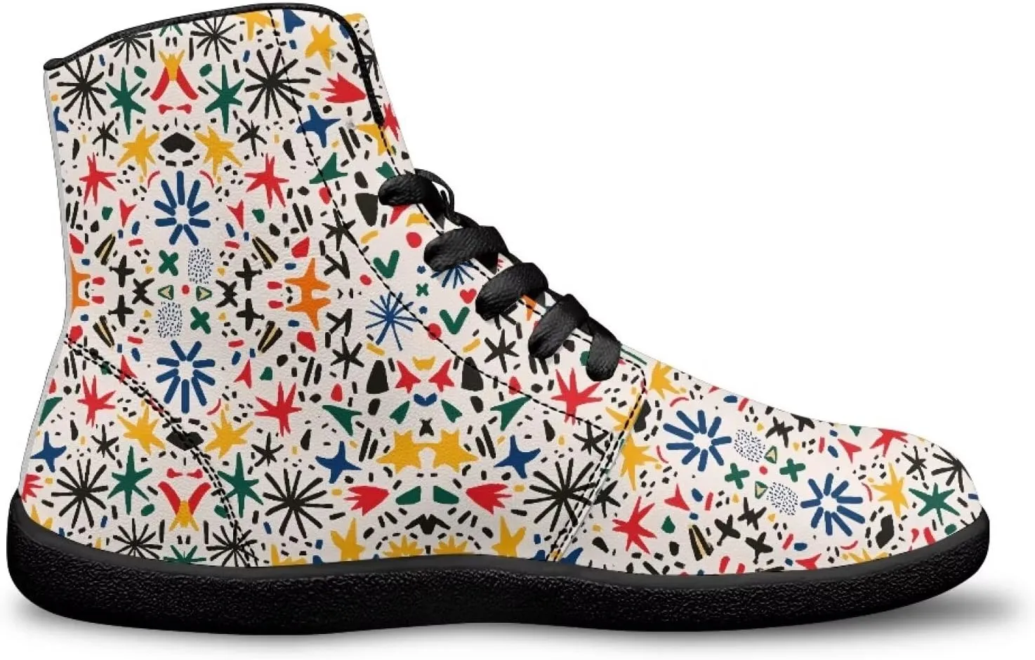 Women's Barefoot Cozy High Top Zero Drop Wide Toe Box Tennis Athletic Shoes Non-Slip Sport Workout Walking Barefoot Shoes for Ladies US 6-13.5