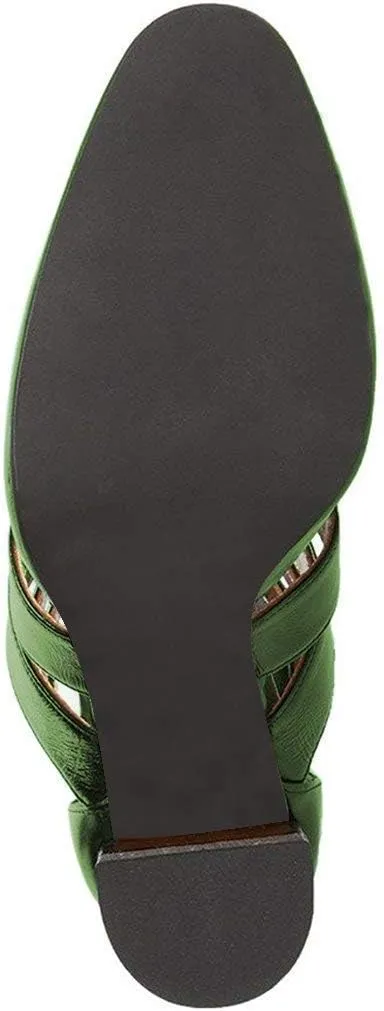 YDN Women Gladiator Strappy Sandals Block High Heel Round Toe Hollow Out Pumps Size 4-15 US